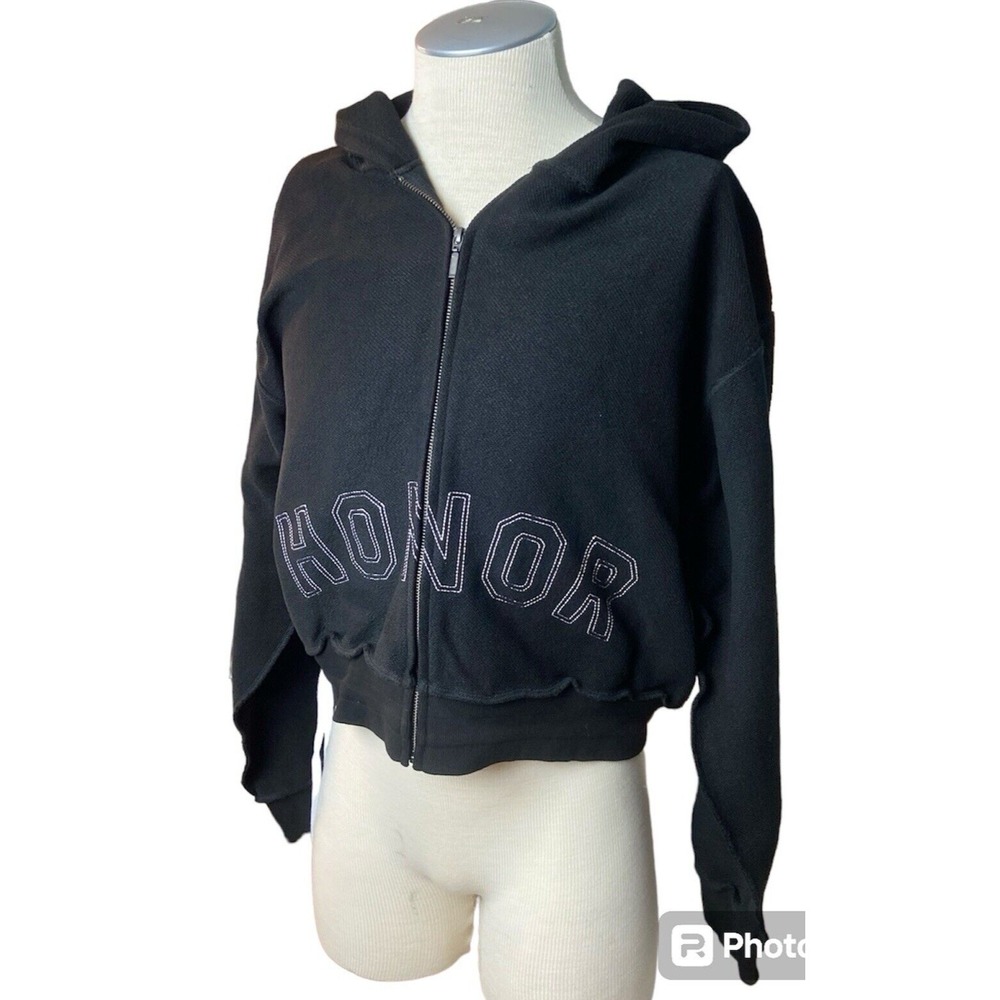 Honor The Gift Large Womens Hoodie Full Zip Sweater Reversed WHTG220451